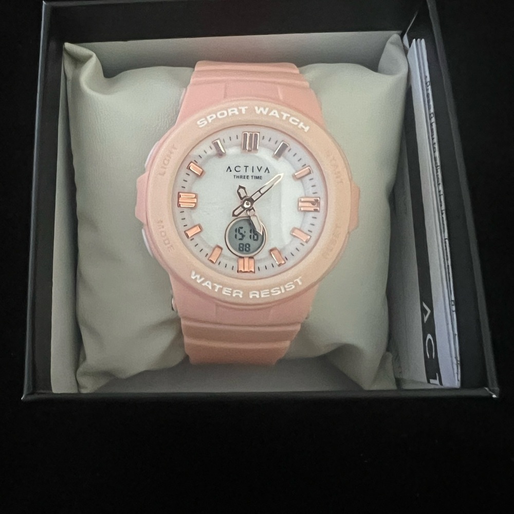 Activa Three Time Sport Watch Water Resist Digital New - Picture 3 of 5